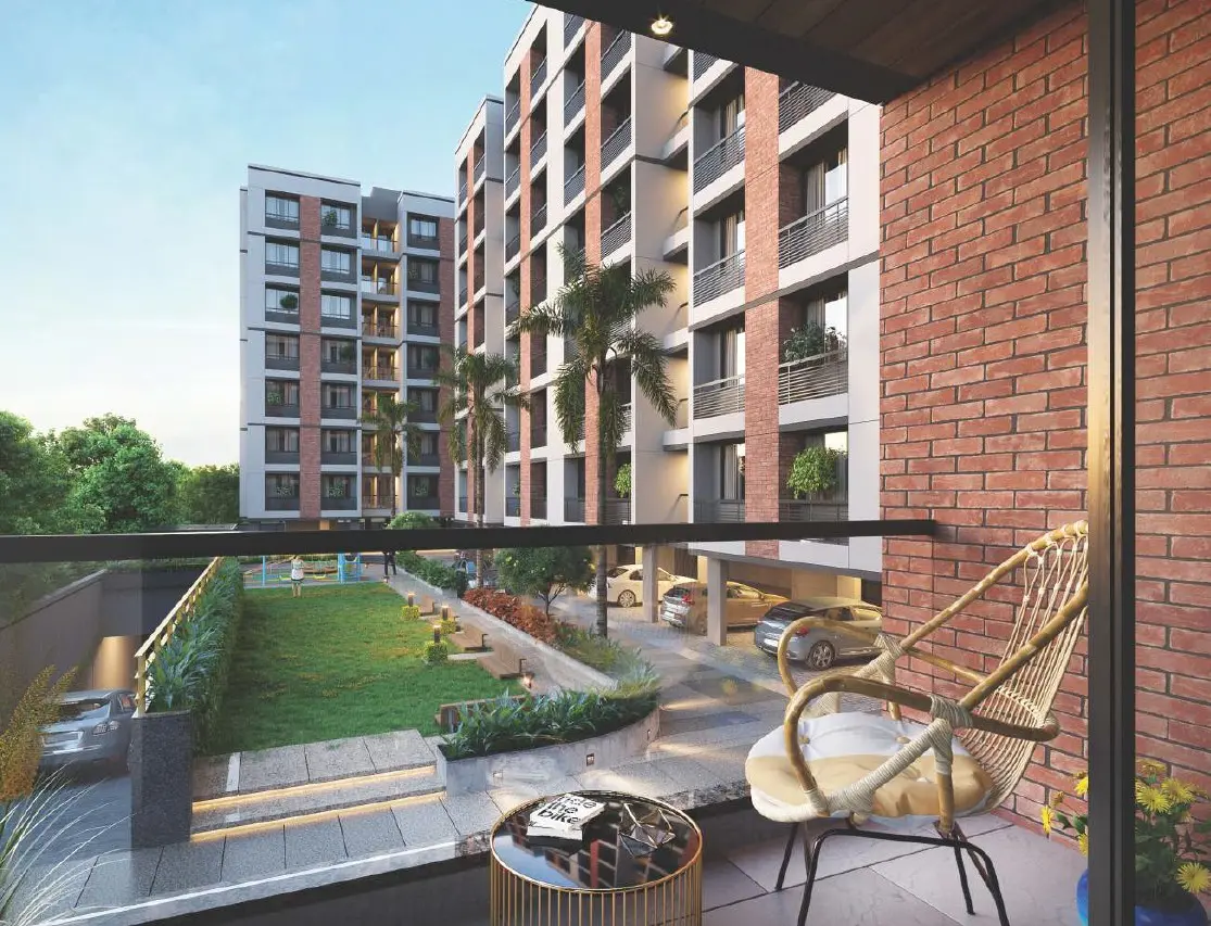 Balcony courtyard view