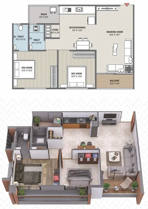 Block A and B Unit Plan Type 1