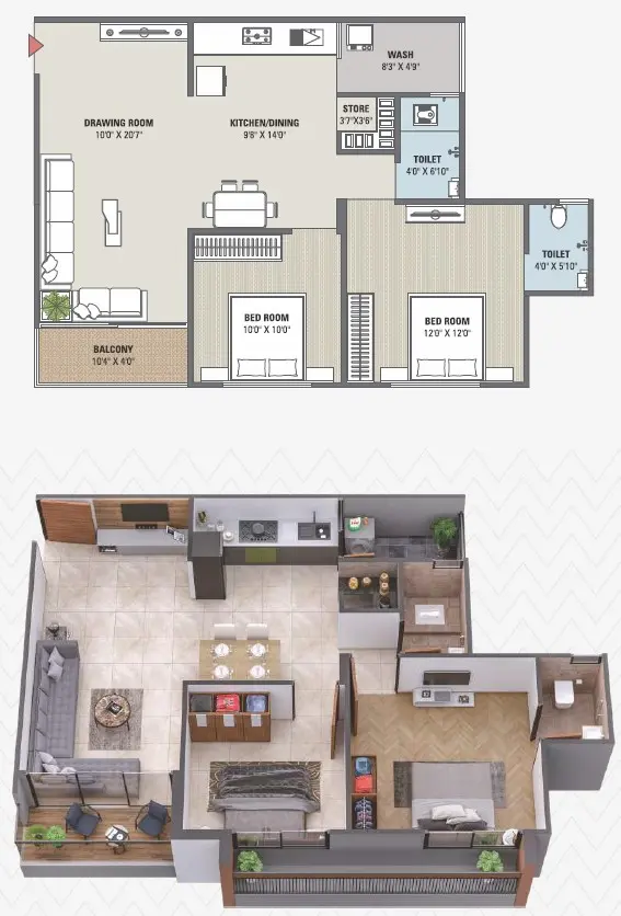Block D Unit Plan Type 6
